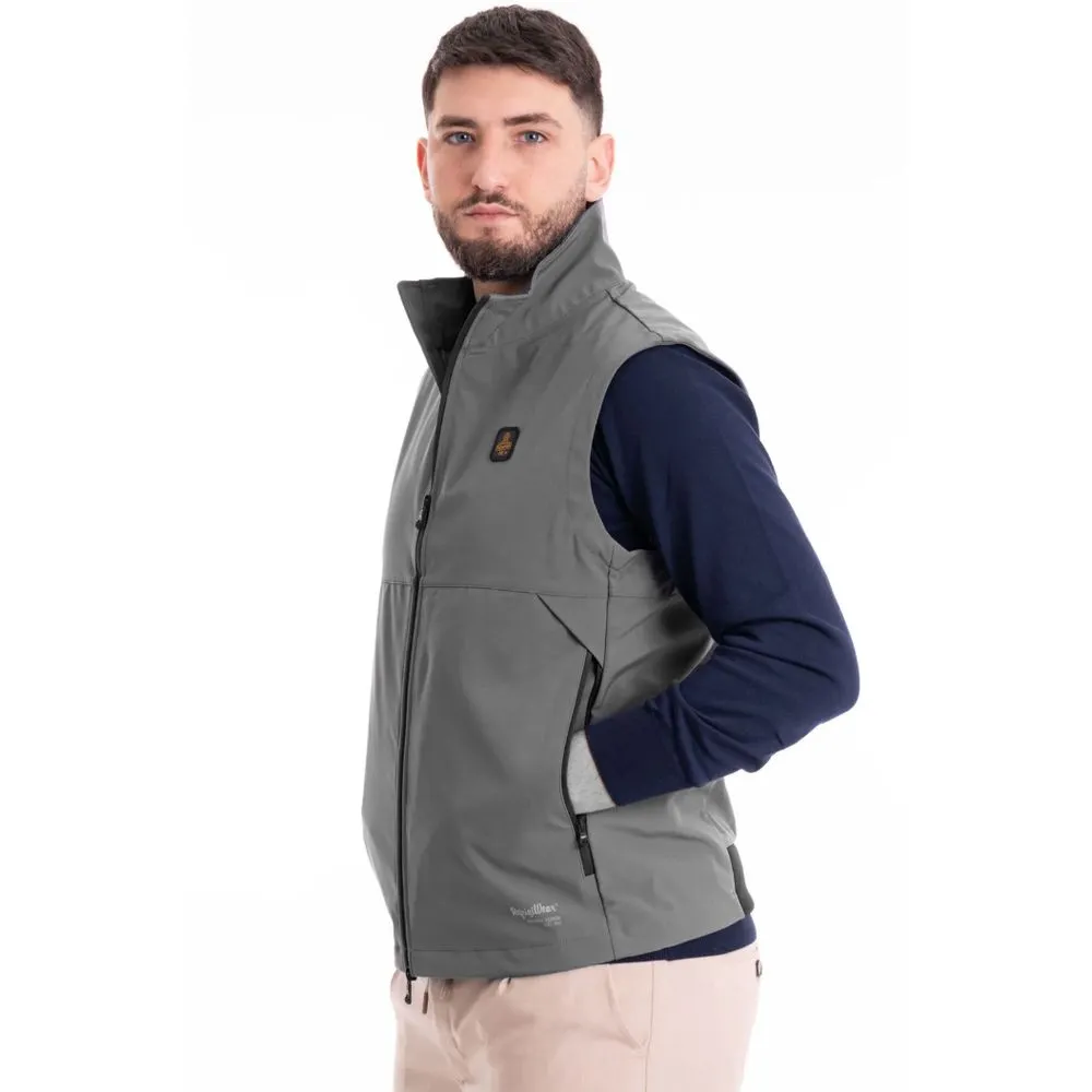 Brown Polyester Men Vest