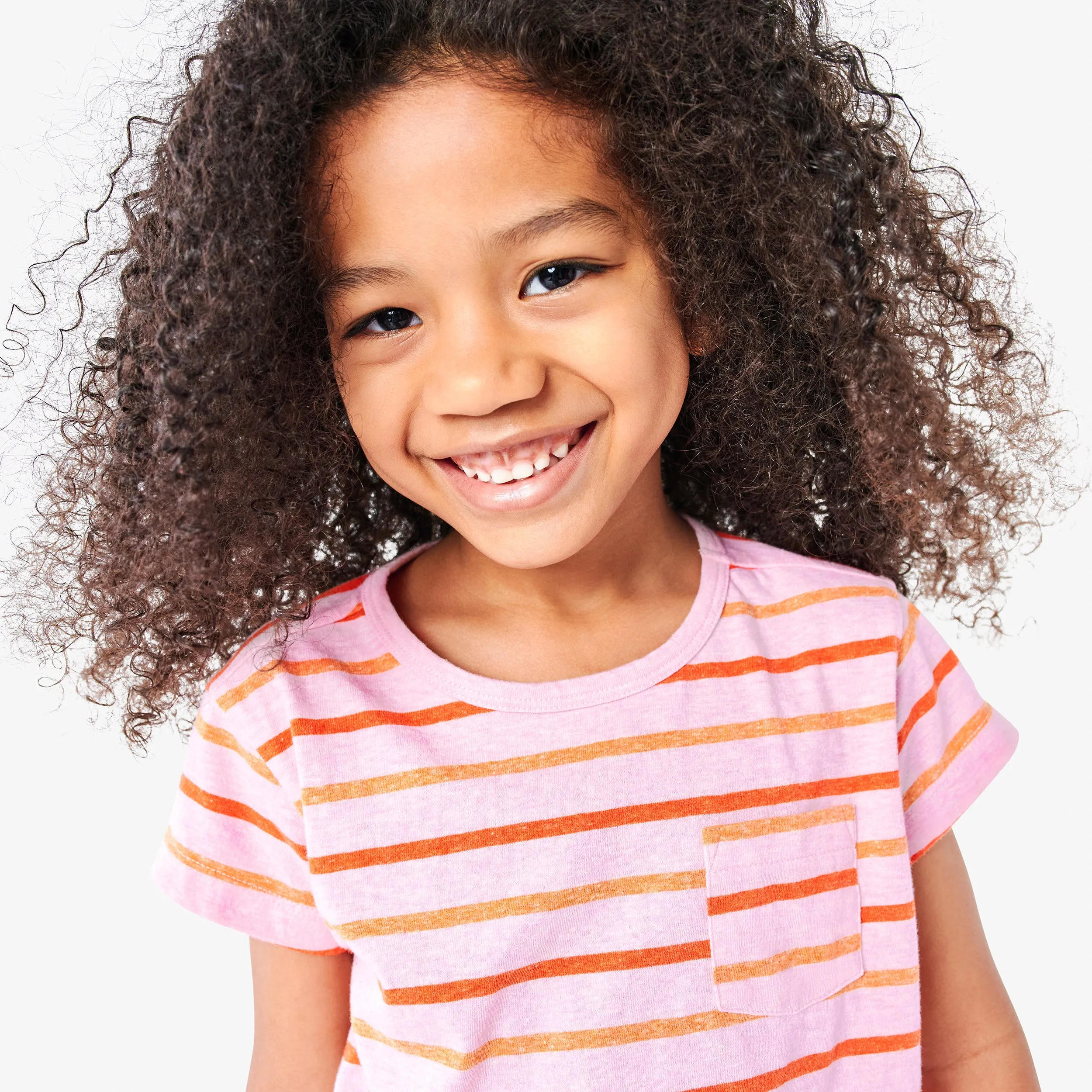 Clearance kids heathered beach tee in stripe