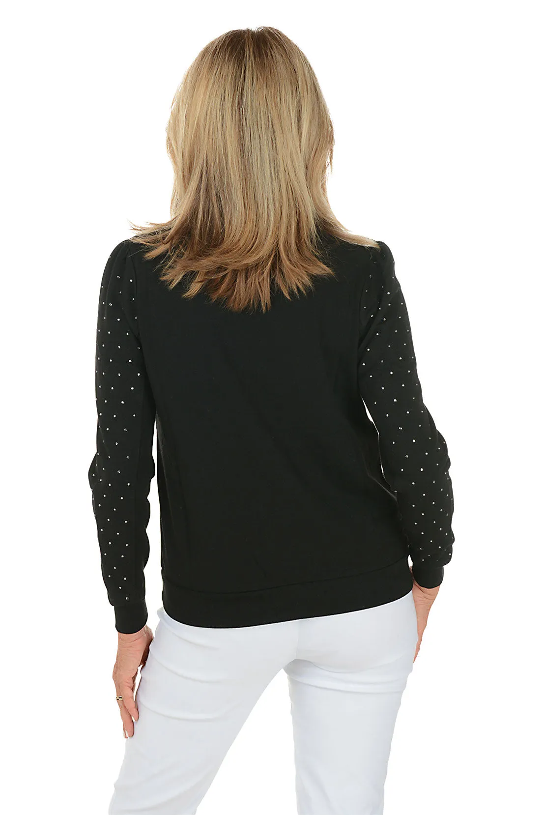 Diamante Half Zip Sweatshirt