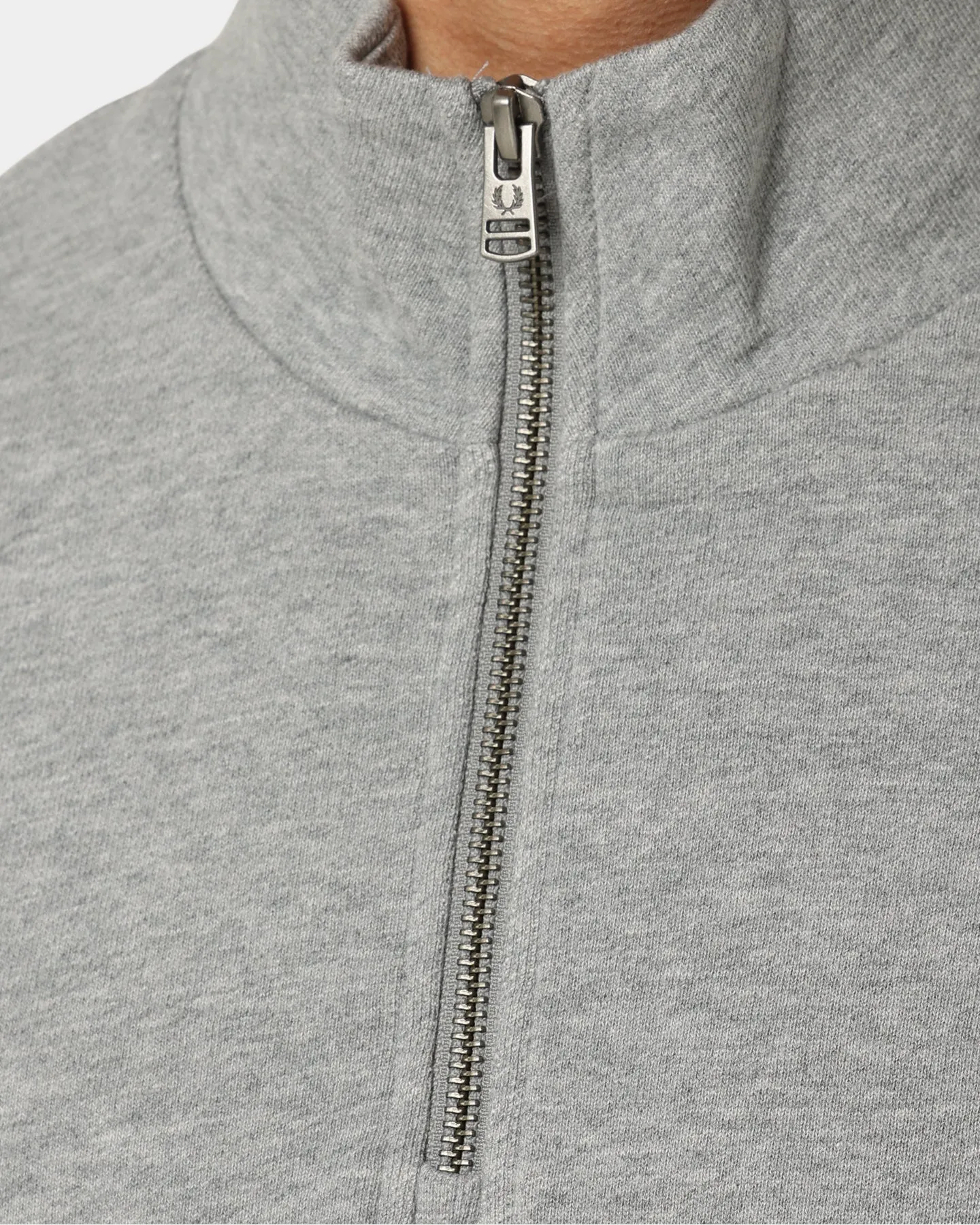Fred Perry Colourblock Half Zip Sweatshirt Snow White