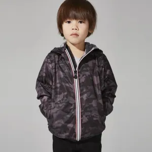 Full Zip Packable Jacket (Black Camo)