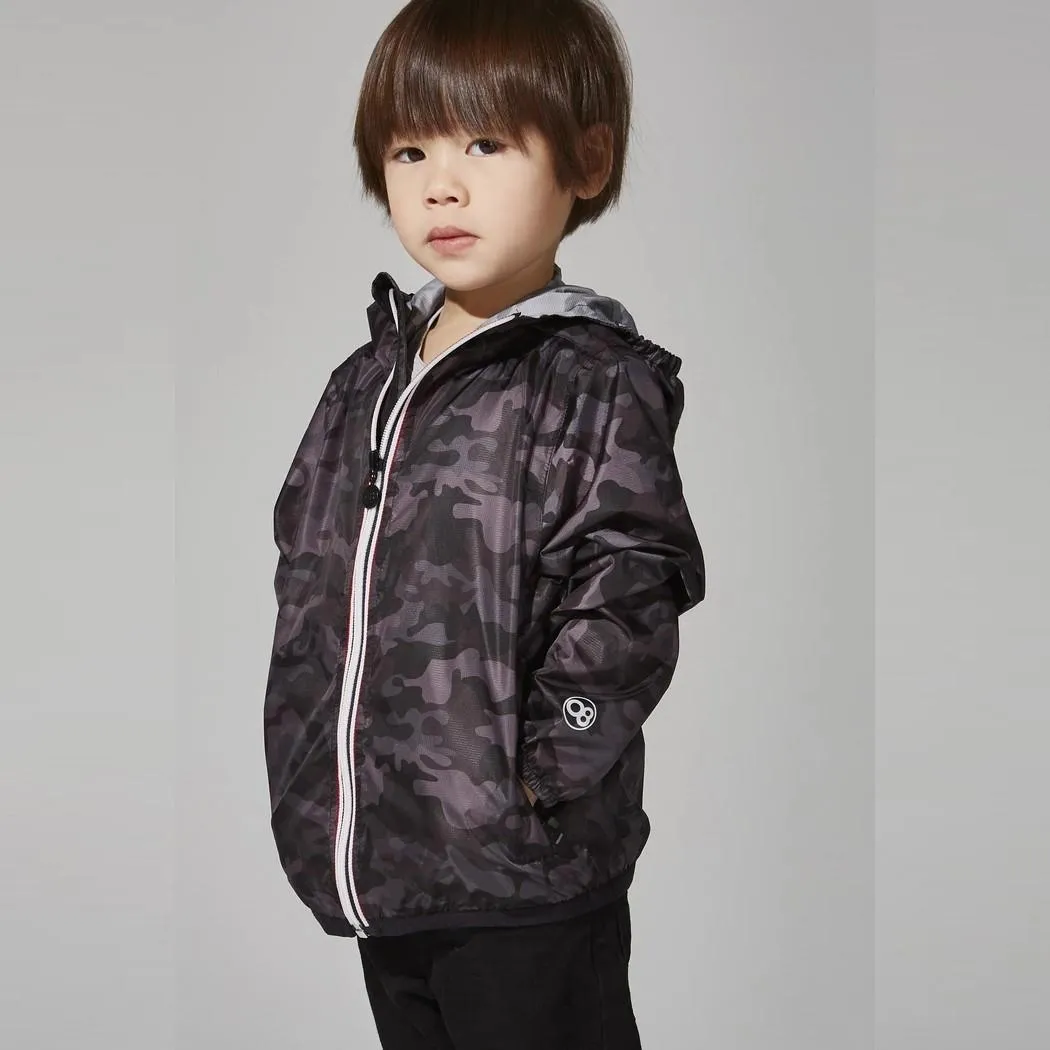 Full Zip Packable Jacket (Black Camo)