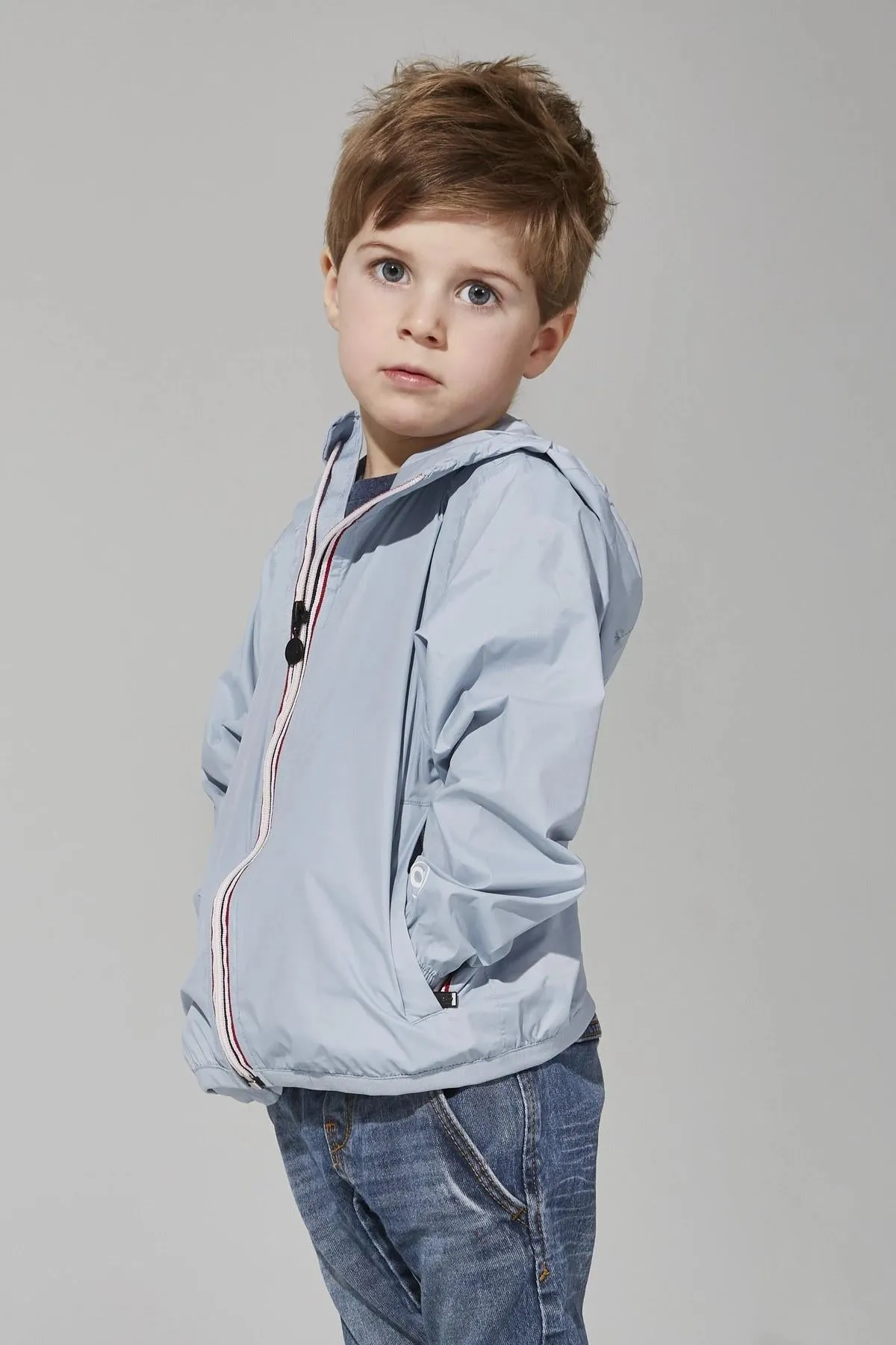 Full Zip Packable Jacket (Celestial Blue)
