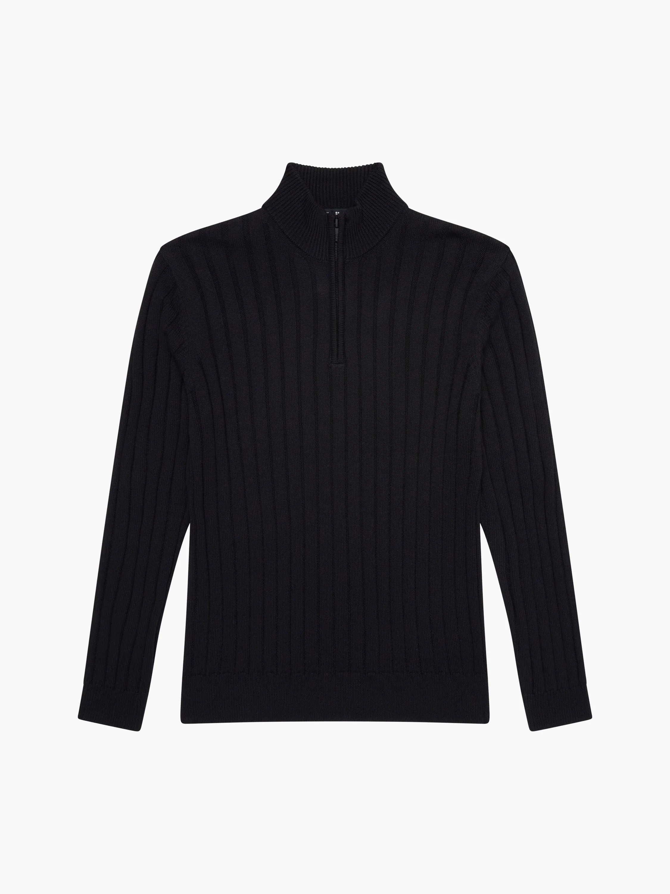 Half Zip Ribbed Knit Jumper