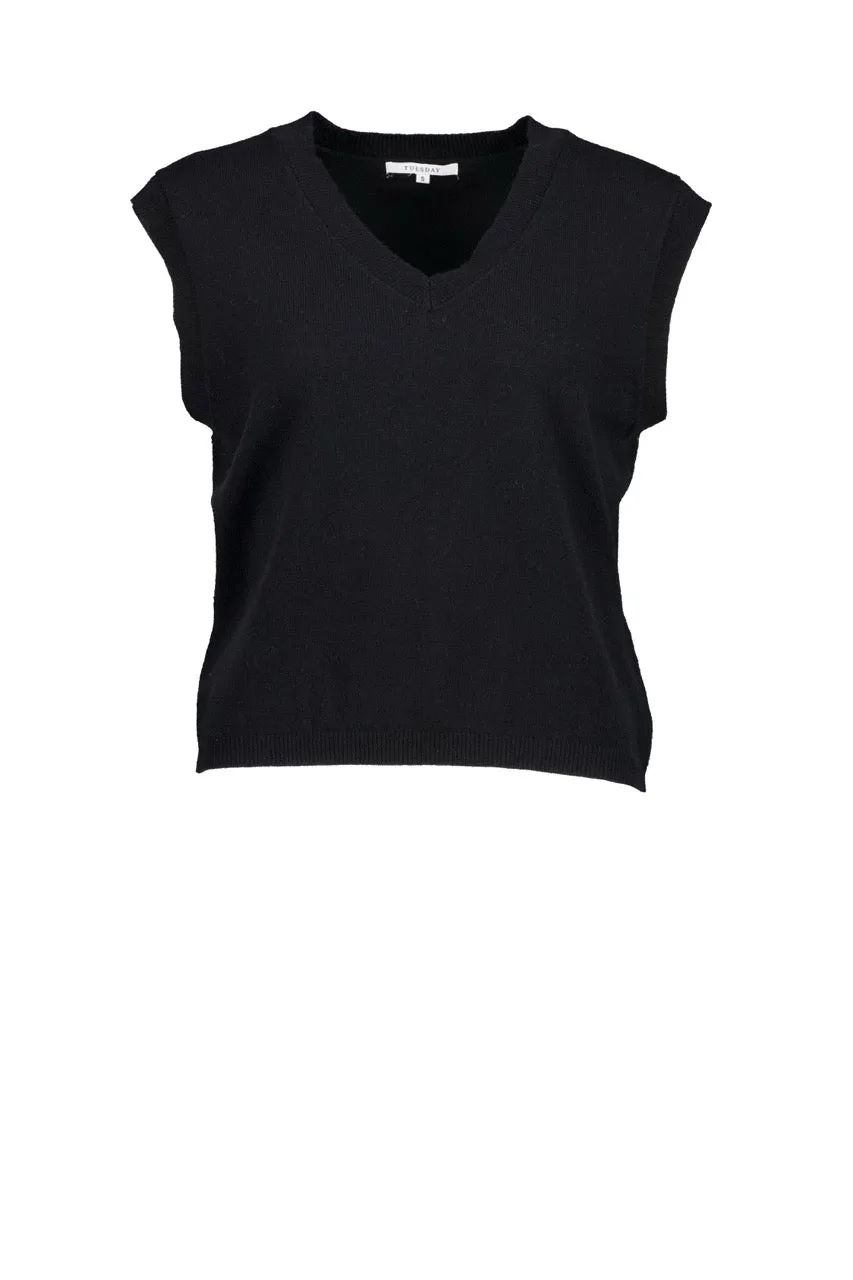 Jasper Vest | Black Cashmere
