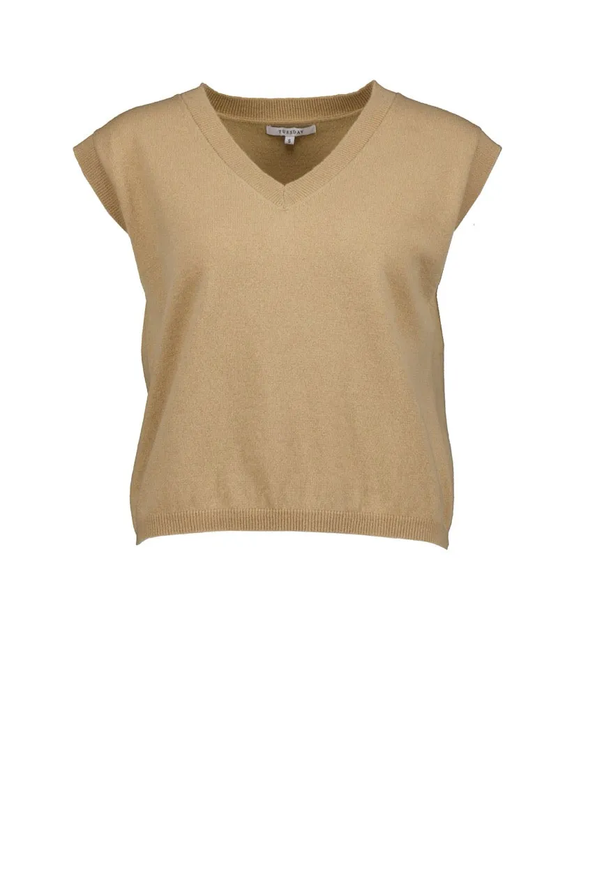 Jasper Vest | Camel Cashmere