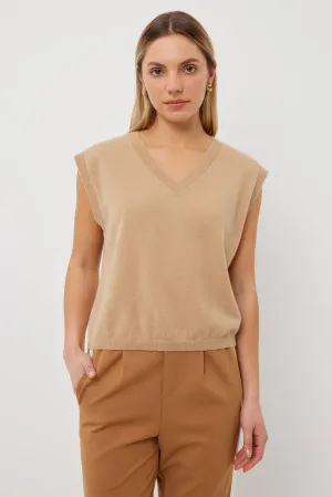 Jasper Vest | Camel Cashmere
