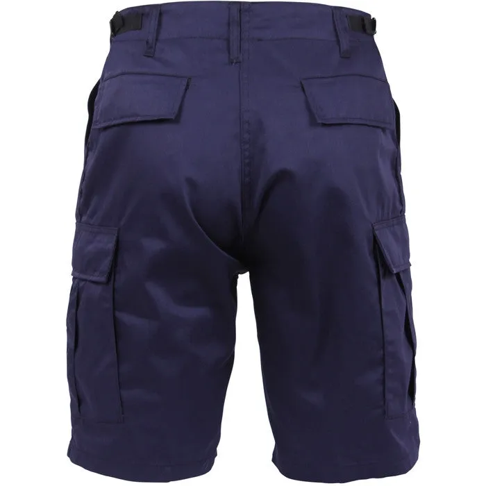 Navy Blue - Military Cargo BDU Shorts - Polyester Cotton Twill