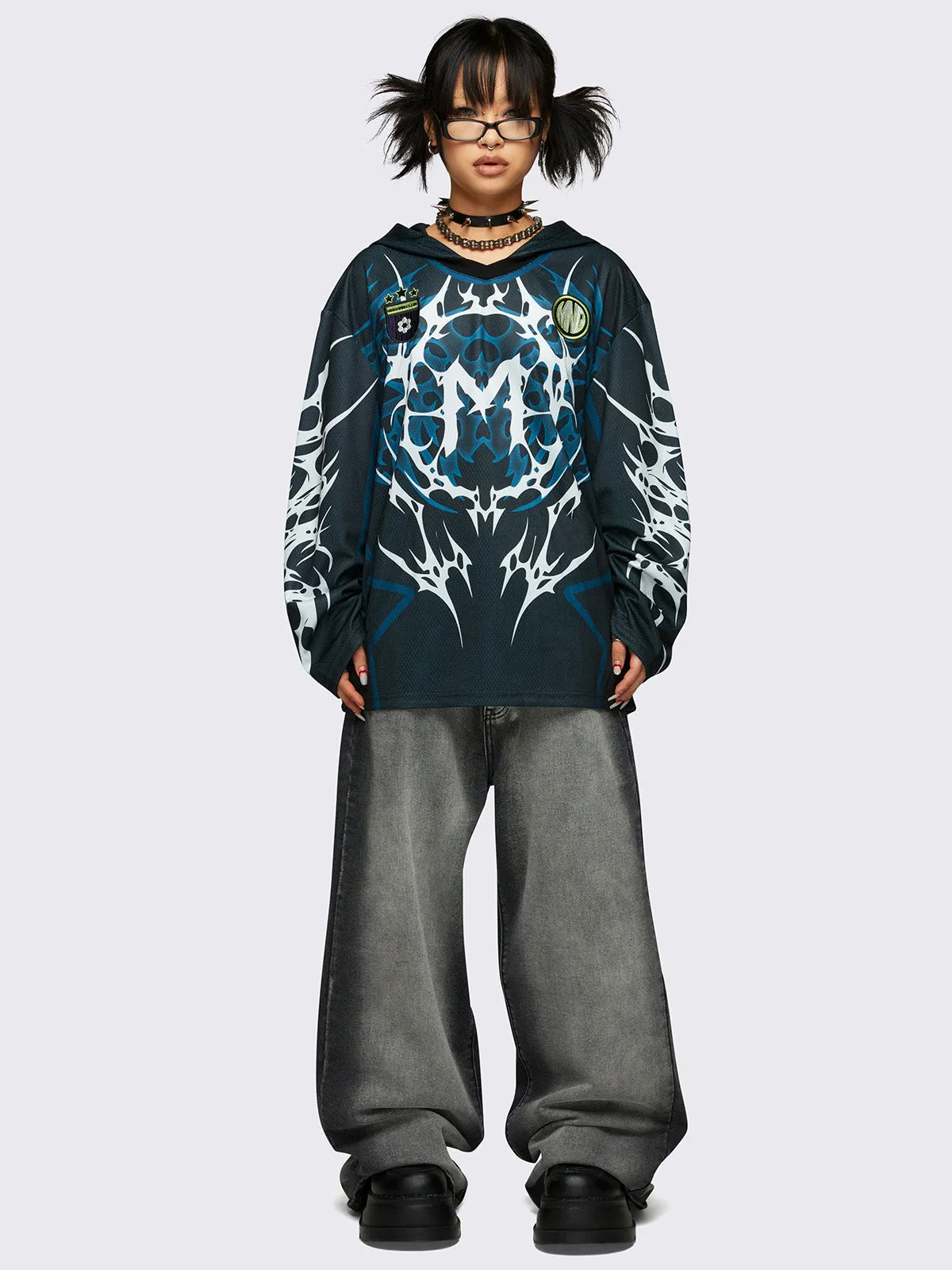 Neo Tribal Jersey Hoodie
