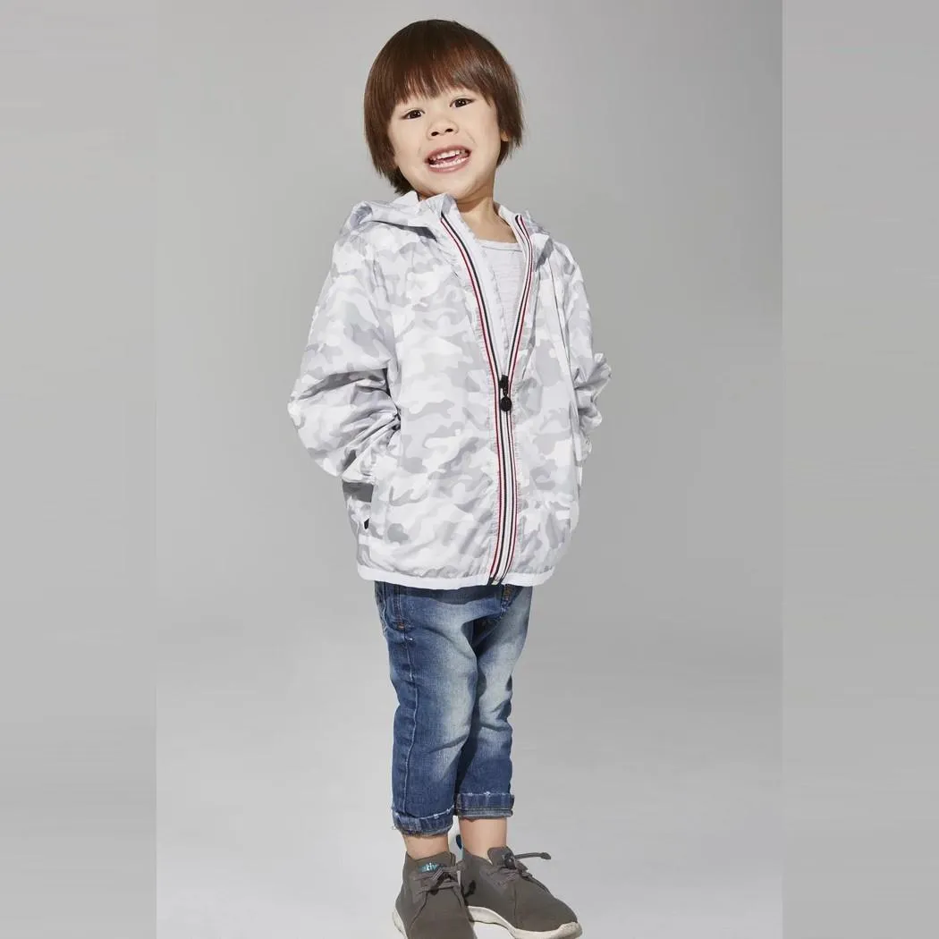 Sam Full Zip Packable Jacket (White Camo)