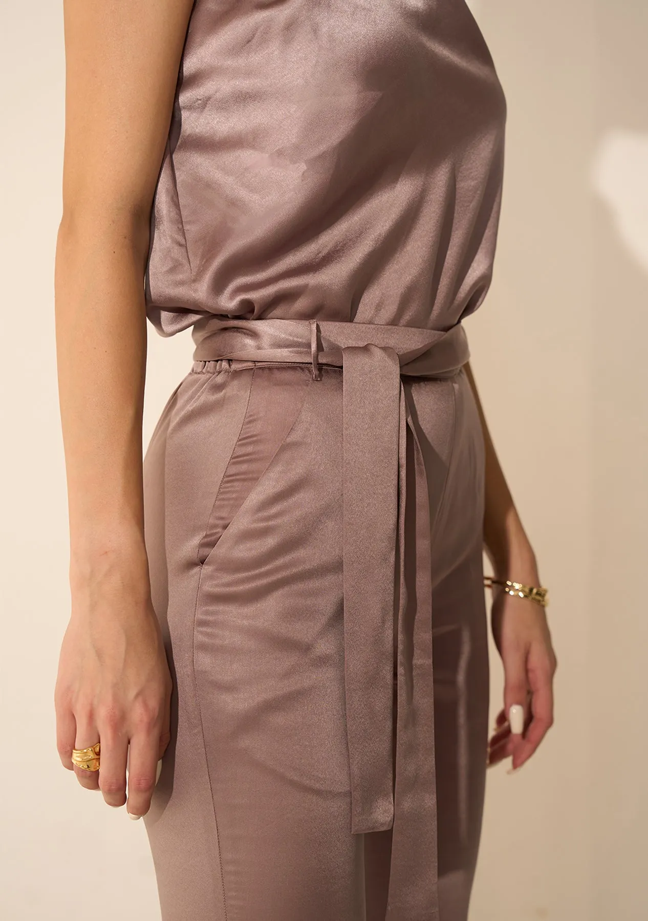 Satin One shoulder Women's Co-ord Set