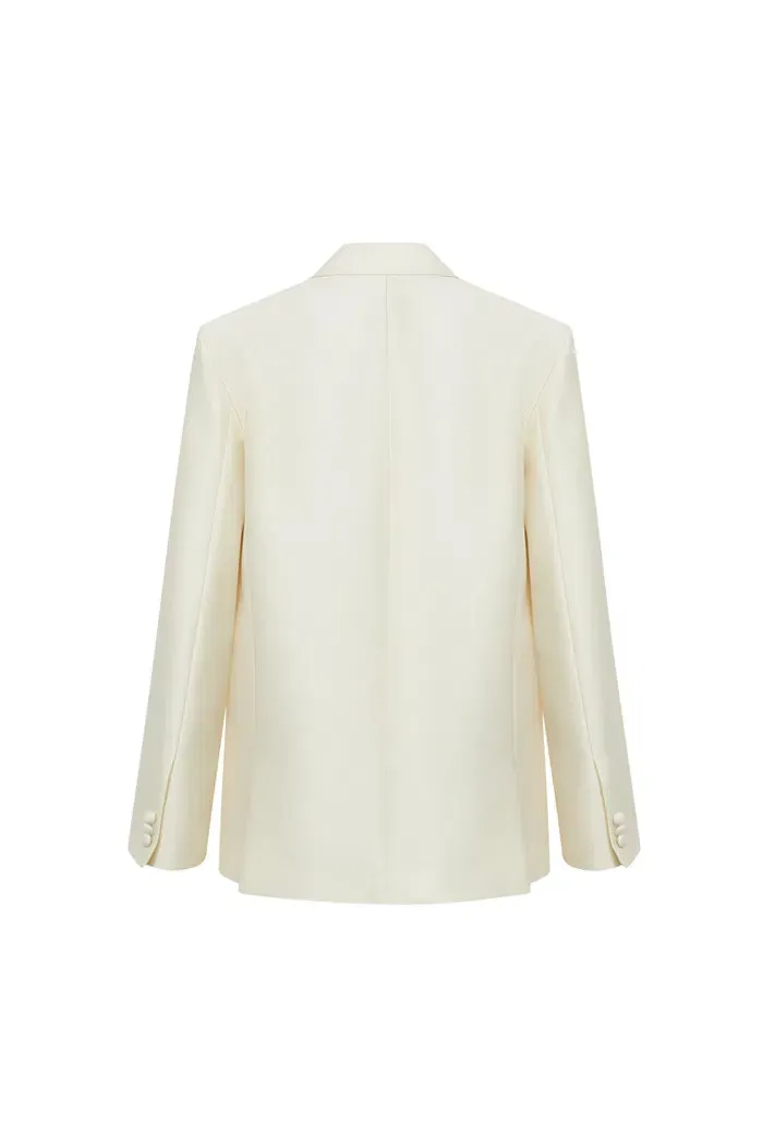 Trai Blazer in Silk Wool Blend