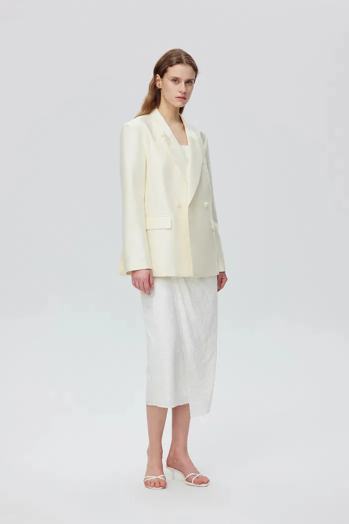 Trai Blazer in Silk Wool Blend