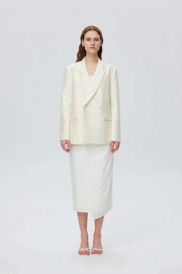 Trai Blazer in Silk Wool Blend