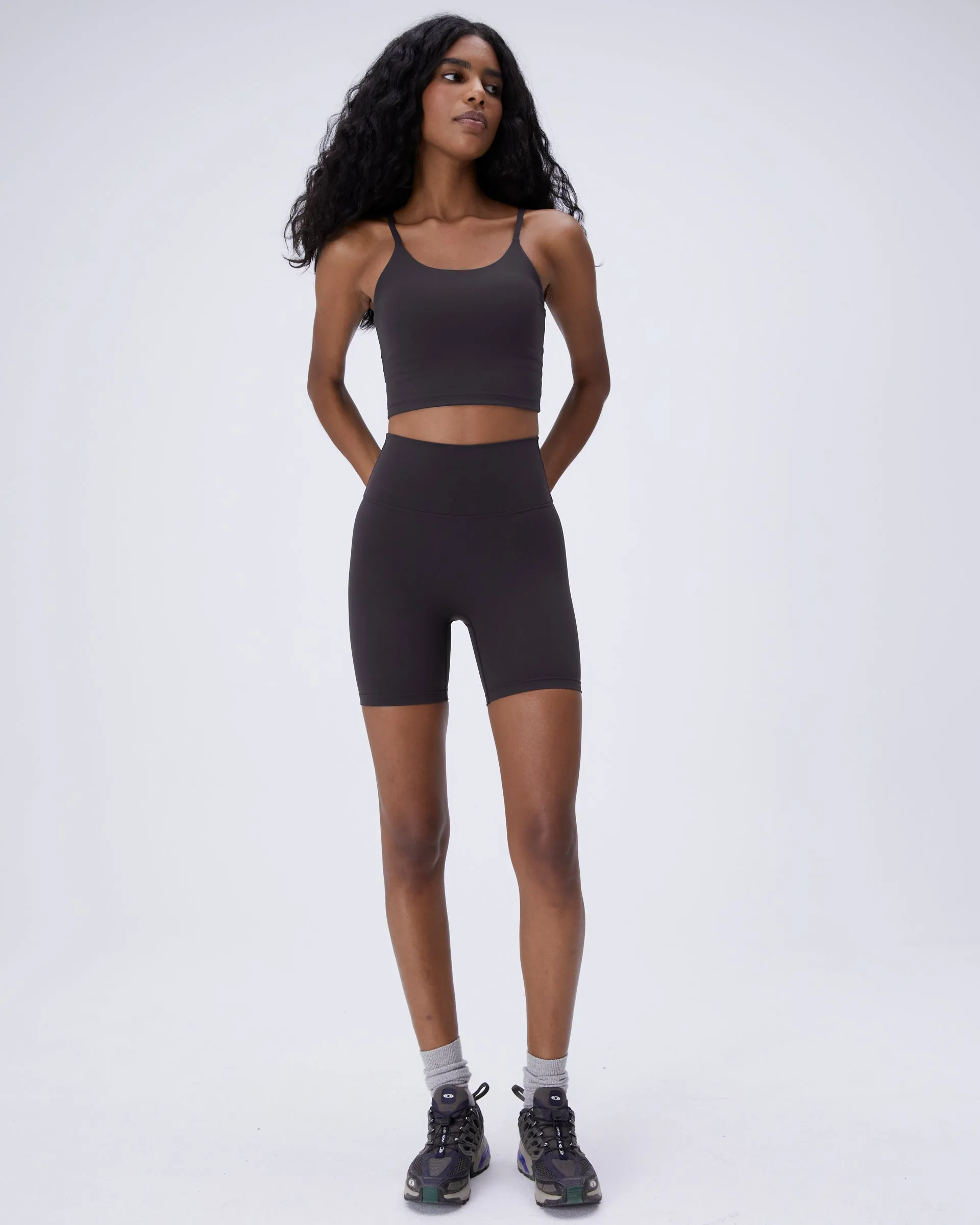 Ultimate Crop Shorts - Coffee Bean