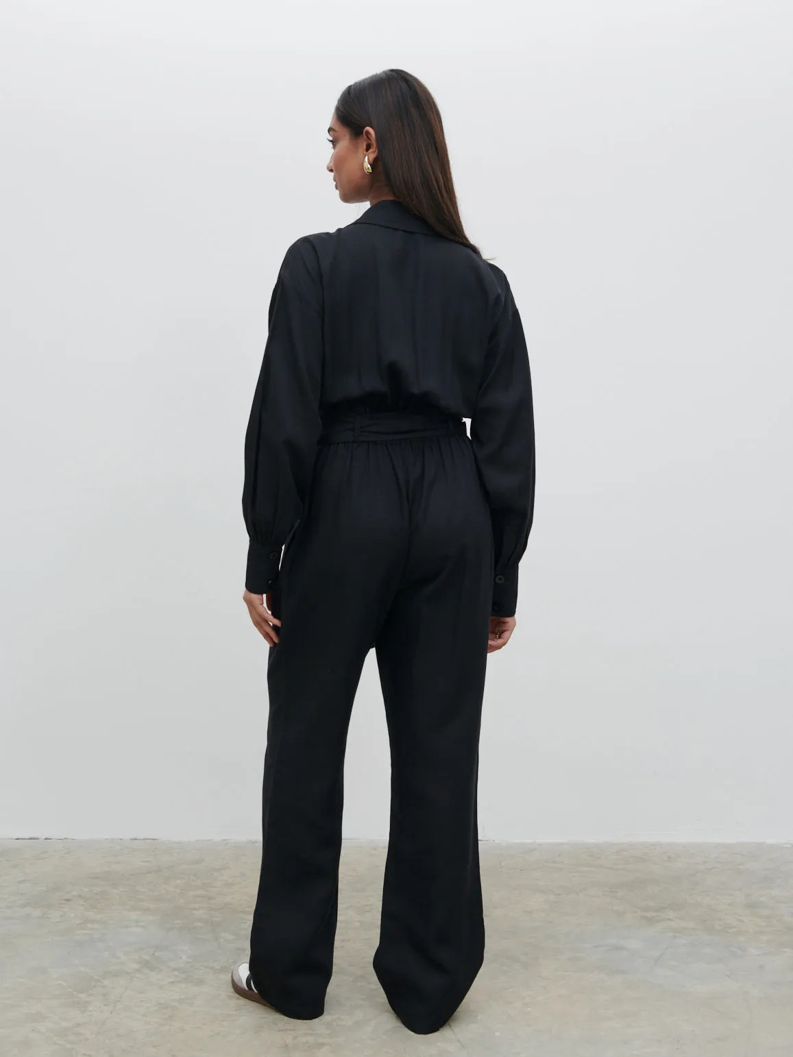 Zara Belted Jumpsuit - Black